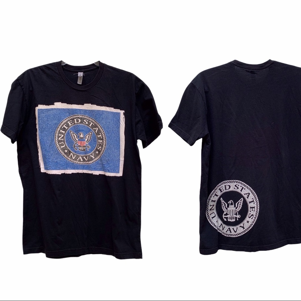 US Navy Word Search / Hidden Images Mosaic T-Shirt Military Airplane Submarine